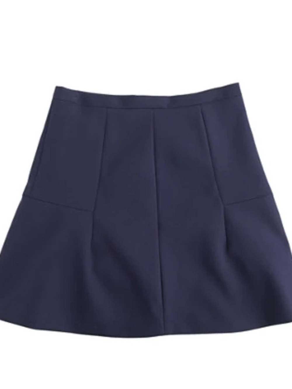 J. Crew Navy A-Line Skirt with Panel Detailing